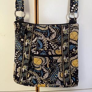 Vera Bradley Ellie Blue Hipster Quilted Crossbody Bag